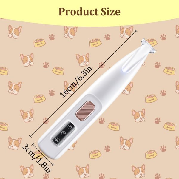 Yilia Upgrade Pet Micro Precision Trimmer, Multifunctional Pet Hair Clippers for Grooming with LED Light, Low Noise Waterproof Rechargeable Pet Paw Trimmer for Pet Paws, Eyes, Ears, Face, Rump (1PC) - Image 8