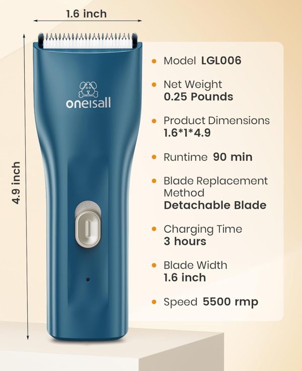 oneisall Pet Clipper for Cat Matted Hair, Pet Shaver for Cats Quiet Pet Hair Clippers Cordless Cat Clippers for Matted Hair Cat Clippers for Long Hair - Image 8