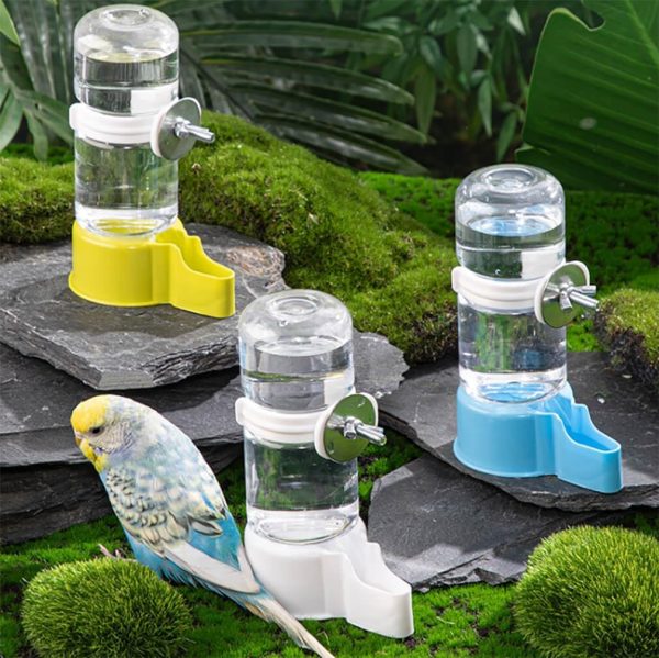 Pet Bird Automatic Water Feeder, 4.73 Fl Oz Parrot Water Dispenser, Bird Cage Suspended Automatic Water Dispenser for Parakeet Budgie Lovebirds Canary Cockatiel (Green) - Image 2