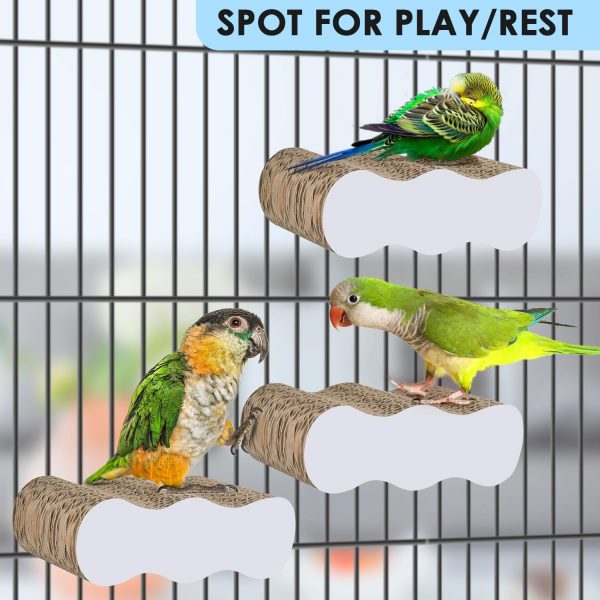 KATUMO Bird Perch Conure Cage Stand Parakeet Shredder Foraging Toys Cockatiel Platform for Small Parrots Conure Cockatiel Lovebird Parrotlet Finch - Image 5