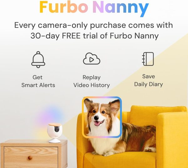 Furbo Mini New Pet Camera: Home Security Camera with Barking or Meowing Alerts, Cat or Dog Camera with Phone App, Smart Home Indoor Cam with 2-Way Speaker and Night Vision (No Subscription Required) - Image 6