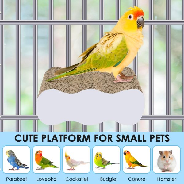 KATUMO Bird Perch Conure Cage Stand Parakeet Shredder Foraging Toys Cockatiel Platform for Small Parrots Conure Cockatiel Lovebird Parrotlet Finch - Image 4