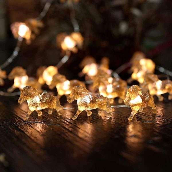 Fairy Pony String Lights Unique Decorative Lights Horse Gifts for Girls Cute Lights 20LEDs 8ft Battery Operated for Birthday Horse Lover Xmas Thanksgiving Decor - Image 4