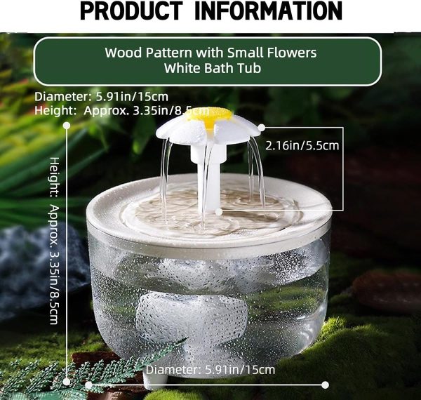 Bird Bath for Indoor Parrots - Circulating Filter Fountain Cage Birdbath for Lovebirds Conures Finches Parakeets Cockatiels Small Medium Feathered Pet - Shower Accessories & Cleaning Supplies (Clear) - Image 5