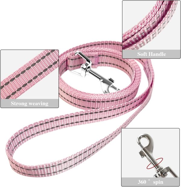 YIMEIS Dog Harness and Leash Set, No Pull Soft Mesh Pet Harness, Reflective Adjustable Puppy Vest for Small Medium Large Dogs, Cats (Pink, X-Small (Pack of 1) - Image 5