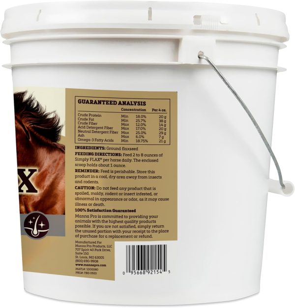 Manna Pro Simply Flax Supplement for Horses - Omega-3 Fatty Acids - 8 Pounds - Image 2