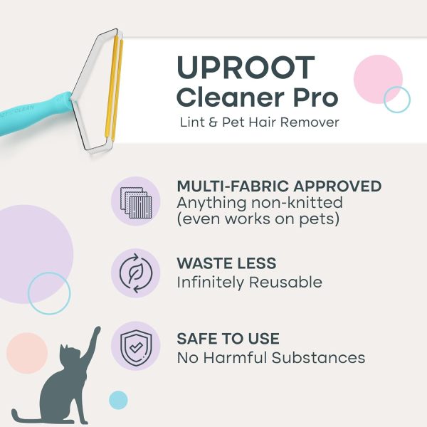 Uproot Cleaner Pro Pet Hair Remover - Special Dog Hair Remover Multi Fabric Edge and Carpet Scraper by Uproot Clean - Cat Hair Remover for Couch, Pet Towers & Rugs - Gets Every Hair! - Image 3