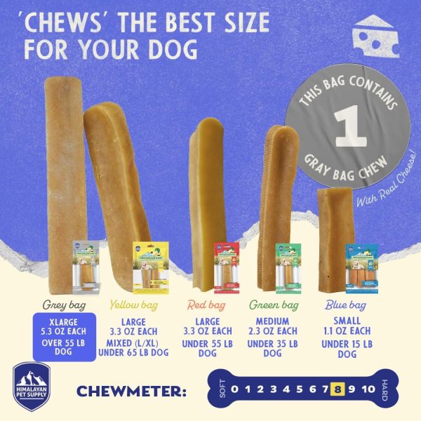 Himalayan Dog Chew Original Yak Cheese Dog Chew, 1 X-Large Stick, 5.3 oz, Gluten Free, Healthy Dog Treats, Grain & Lactose Free 100% Natural, Long Lasting Dog Chews for Dogs Over 55 lbs - Image 3