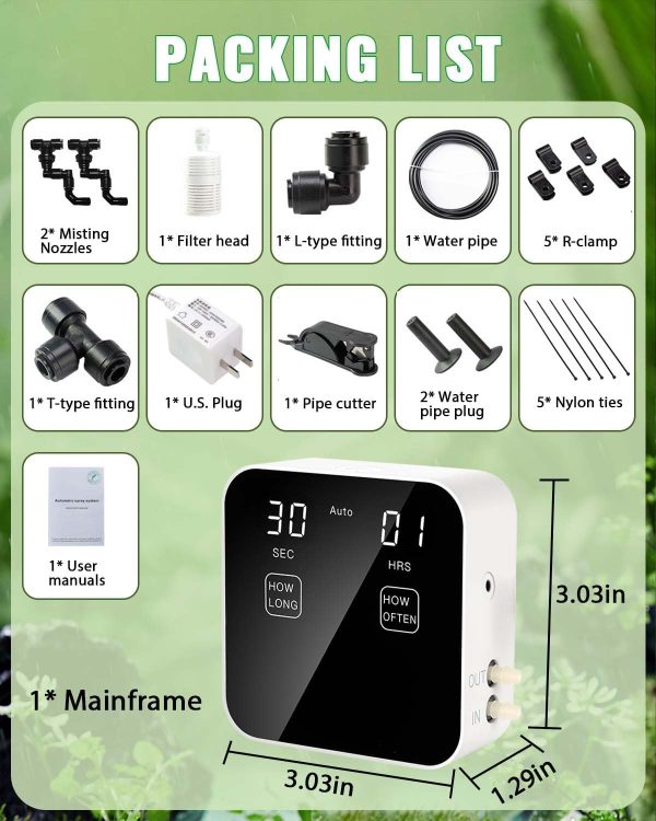 Reptile Humidifiers, Reptile Misting System, Reptile Mister Automatic with Timer, Terrarium Mister for Reptiles, Amphibians, Plants, Tank, Paludarium and Vivarium - Image 6