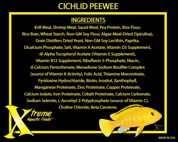 Xtreme Cichlid Peewee 1.5 mm Pellets - Proven Nutrition for Cichlids - Balanced Amino Acids, Boost Immune & Digestive Health, Color & Energy, Max Protein Freshwater Fish Food – USA Farm Grown (38oz) - Image 4