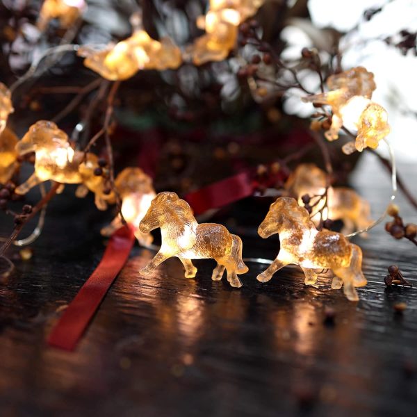 Fairy Pony String Lights Unique Decorative Lights Horse Gifts for Girls Cute Lights 20LEDs 8ft Battery Operated for Birthday Horse Lover Xmas Thanksgiving Decor - Image 5