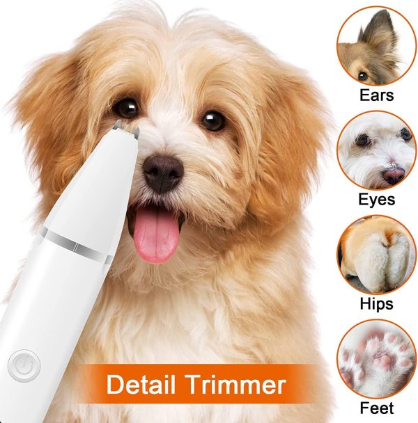 Dog Clippers Grooming Kit Hair Clipper-Low Noise Paw Trimmer- Rechargeable - Cordless Quiet Nail Grinder Shaver for Cats and Other Pets - Image 5