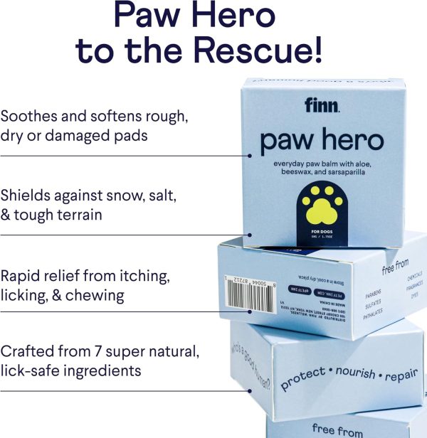 Finn Paw Hero | Natural Revitalizing Dog Paw Balm | Protect, Nourish & Repair from Winter, Snow, Damage, and Dryness - 1.75 oz - Image 2