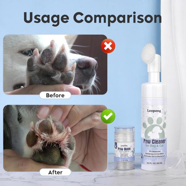 Dog Paw Care Kit- Dog Paw Cleaner for Dogs Large Medium Small XL Breed-Dog Paw Balm for Heals - Repairs & Restores Dry - Cracked Paws & Nose Dog Paw Protector for Pet Foot Washer Care - Image 5