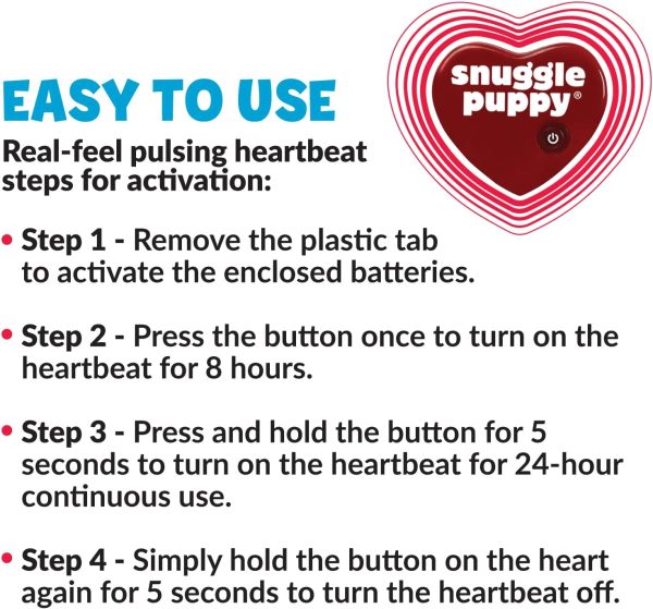 Original Snuggle Puppy Heartbeat Stuffed Toy for Dogs. Pet Anxiety Relief and Calming Aid, Comfort Toy for Behavioral Training in Biscuit - Image 5