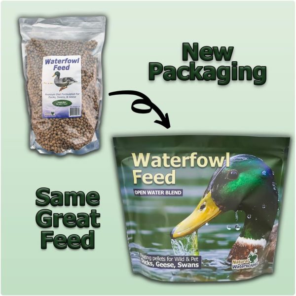 Natural Waterscapes Waterfowl Feed | Floating Pellets for Duck, Swan, Goose | 5 lb Resealable Bag | Use for Wild Duck, Pet Duck - Image 2