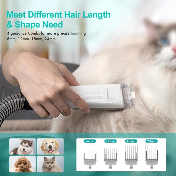 neabot Neakasa P1 Pro Pet Grooming Kit & Vacuum Suction 99% Pet Hair, Professional Clippers with 5 Proven Grooming Tools for Dogs Cats and Other Animals - Image 4