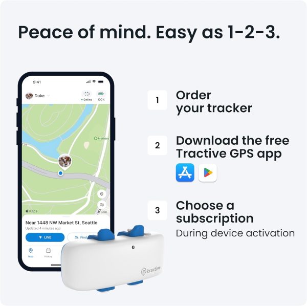 Tractive GPS Tracker for Dogs - Waterproof, GPS Location & Smart Pet Activity Tracker, Unlimited Range, Works with Any Collar (White) - Image 7