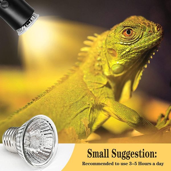 Turtle Heat Lamp Tortoise Bulb: 4-Pack 50W UVB Reptile Heating Bulb for Lizards, Snakes, Aquarium Aquatic Reptile Amphibian - Terrarium Heat Lamps and Habitat Lighting for Pet Supplies - Image 4