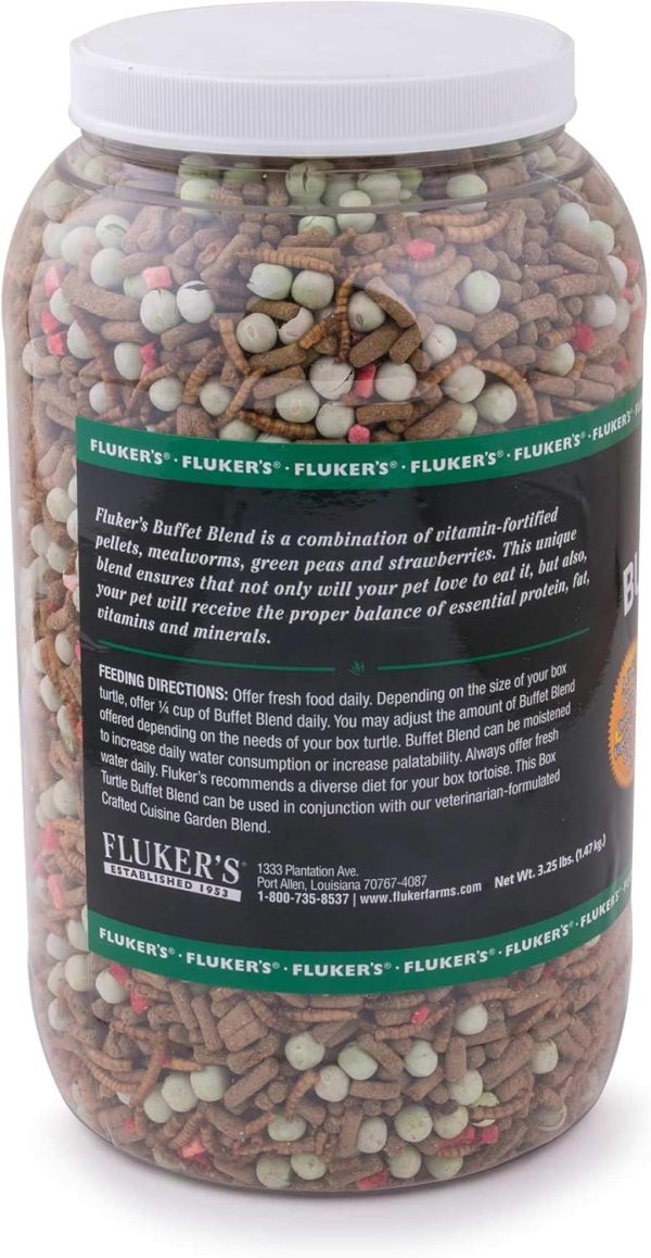 Fluker's Buffet Blend Box Turtle Diet, Insects, Veggies and Fruit with Fortified Pellets, 3.25 lbs. - Image 3