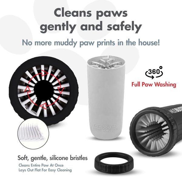 Dexas Medium Dog Paw Cleaner, Matte Black - Premium Quality Pet Supplies and Dog Accessories - Easy to Use and Clean MudBuster for Dogs - Patented Product - BPA Free - Image 2