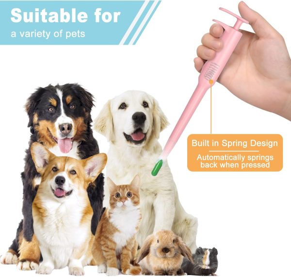 Pet Pill Dispenser, Pet Piller Gun Oral Tablet Capsule, Pet Piller Soft Tip Tablet Silicone Pusher Pill Feeder for Cats, Dogs, and Small Animals. - Image 6