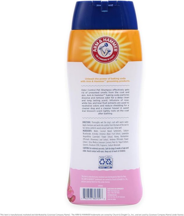 Arm & Hammer Deodorizing Dog Shampoo for Smelly Dogs & Puppies with Baking Soda - Tearless, Moisturizing Dog Shampoo for Sensitive Skin - Dog Odor Shampoo - Kiwi Blossom Scent, 20 Fl Oz - Image 5