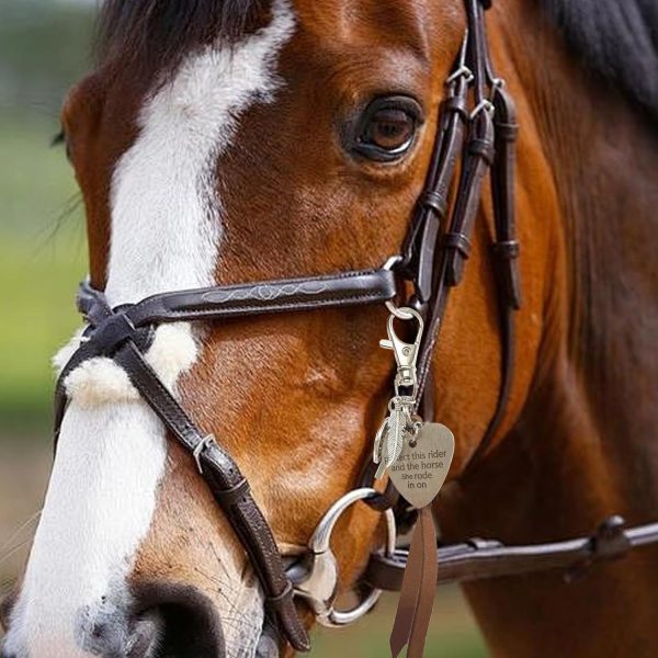 Protect This Rider And The Horse She Rode In On-Saddle Charm, Saddle Heart Charm, Horse Lovers Gift,Equestrian Riding Gift - Image 3