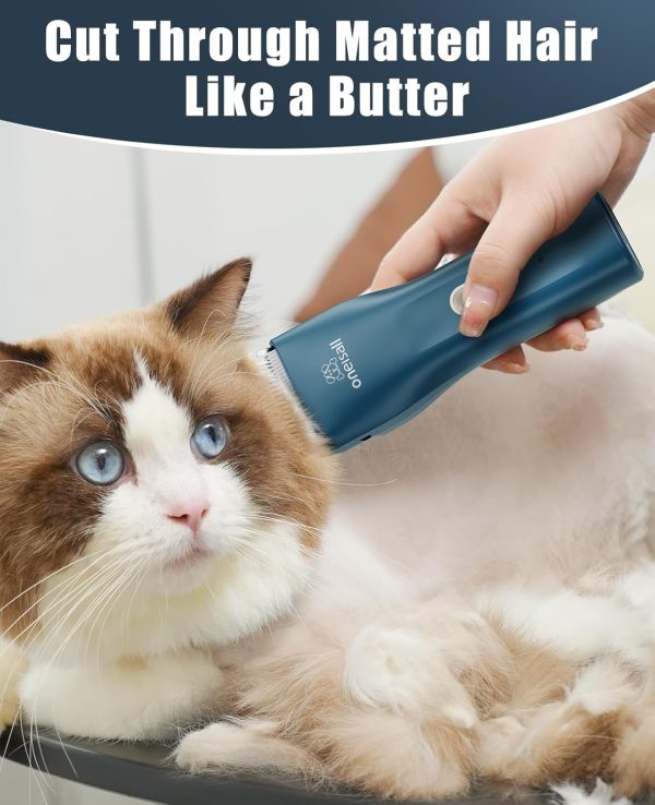 oneisall Pet Clipper for Cat Matted Hair, Pet Shaver for Cats Quiet Pet Hair Clippers Cordless Cat Clippers for Matted Hair Cat Clippers for Long Hair - Image 7