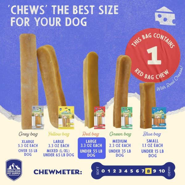 Himalayan Dog Chew Original Yak Cheese Dog Chew, 1 Large Stick, 3.3 oz, Gluten Free, Healthy Dog Treats, Grain & Lactose Free 100% Natural, Long Lasting Dog Chews for Dogs Under 55 lbs - Image 3