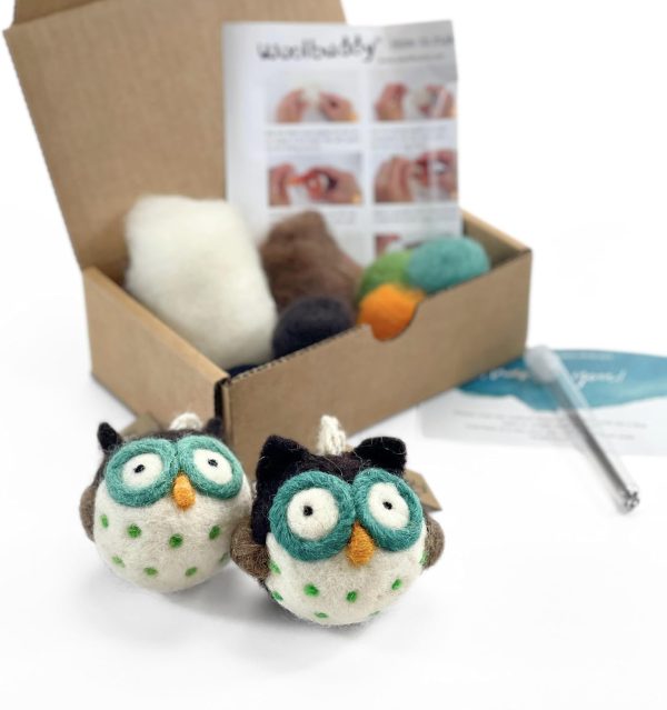 Woolbuddy Needle Felting Kit, Felting Kit, Owl, Felting Kit for Beginners Adult, Wool Felting Kit Includes Felting Supplies, Felting Wool, 2 Needle Felting Needles, Hobby Kit for Adults - Image 2