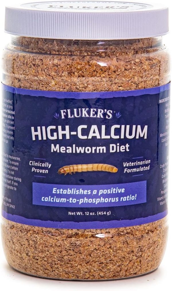 Fluker's High Calcium Mealworm Diet, Can Be Used as a Gut-Loading Food or Bedding, 12 oz - Image 2