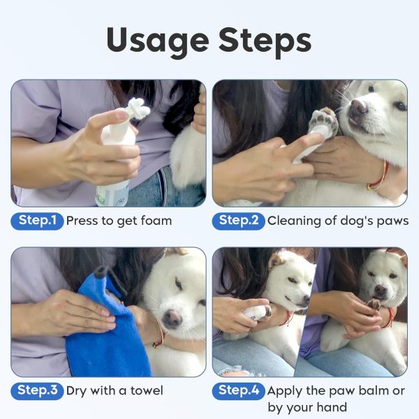 Dog Paw Care Kit- Dog Paw Cleaner for Dogs Large Medium Small XL Breed-Dog Paw Balm for Heals - Repairs & Restores Dry - Cracked Paws & Nose Dog Paw Protector for Pet Foot Washer Care - Image 6