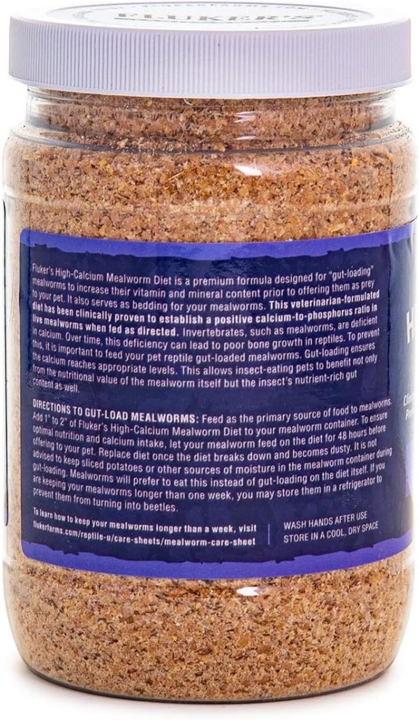 Fluker's High Calcium Mealworm Diet, Can Be Used as a Gut-Loading Food or Bedding, 12 oz - Image 3