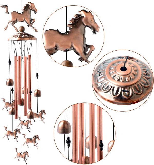 Horse Wind Chimes, Copper Wind Chime, Wind Chimes Outdoor, Horse Gifts, Garden Decor, Yard Decor, Garden Gifts, Memorial Wind Chime, Luck Wind Chime, Gifts for Friends - Image 5