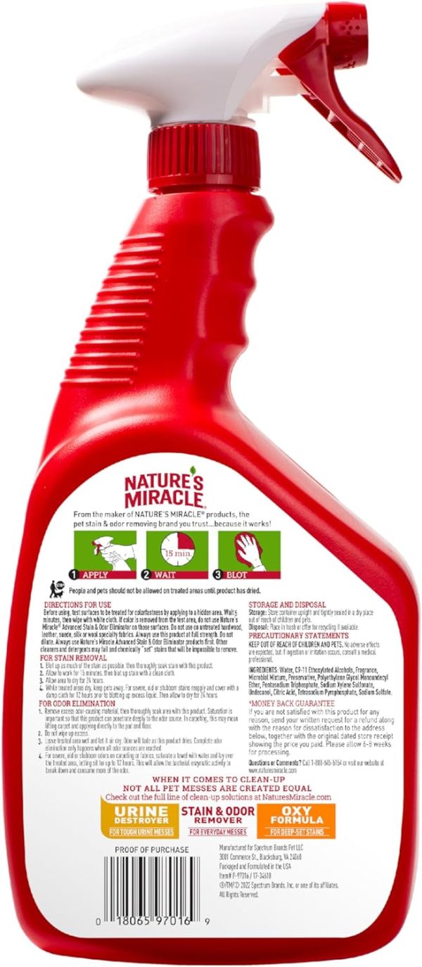 Nature's Miracle Advanced Stain and Odor Eliminator Dog for Severe Dog Messes - Image 2