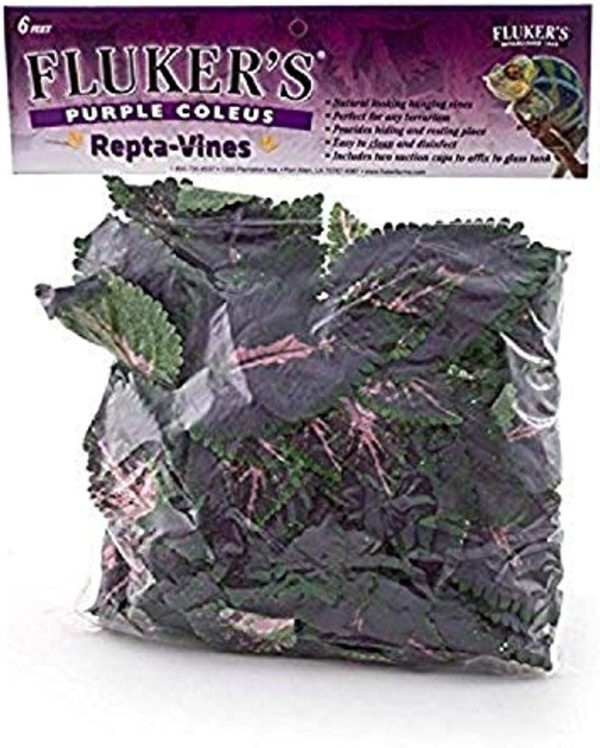 Fluker's Repta Vines for Reptiles and Amphibians Terrariums, Purple Coleus