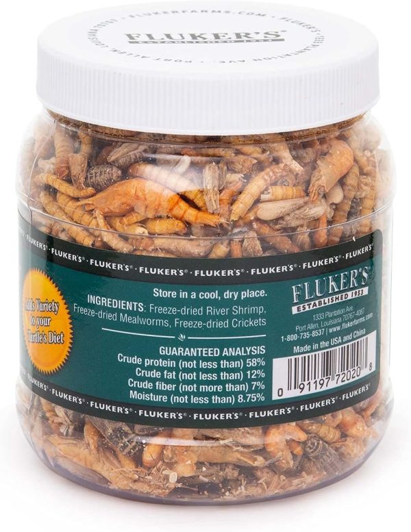 Fluker's Medley Treat for Aquatic Turtles, River Shrimp, Mealworms, and Crickets, 1.5 oz - Image 3