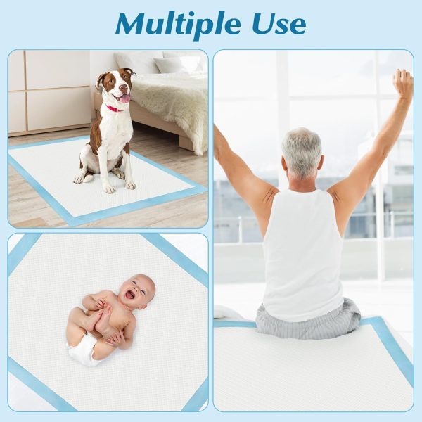 50 Count 30” x 36” Super Absorbency Disposable Underpads, Leakproof Quick Drying, Baby Puppy & Adults Bed Pads Disposable Adults, Dog Pee Pads Extra Large, XXL Incontinence Pads - Image 6