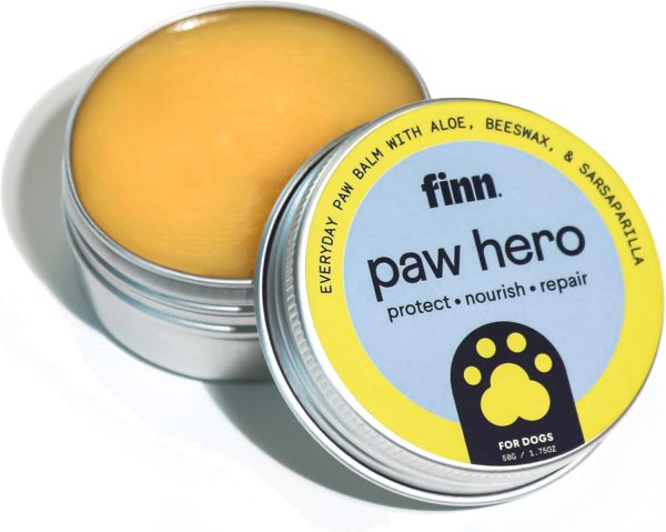 Finn Paw Hero | Natural Revitalizing Dog Paw Balm | Protect, Nourish & Repair from Winter, Snow, Damage, and Dryness - 1.75 oz