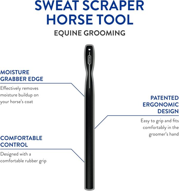 WAHL Professional Animal Equine Grooming Sweat Scraper Horse Tool - Black - Image 2