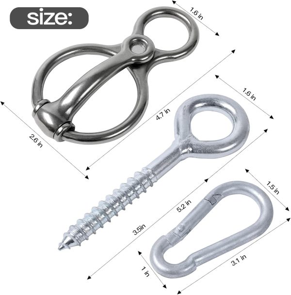 Blocker tie Ring for Horses,Horse tack and Supplies Horse Accessories,Horse tie Ring Prevents Horses from Pulling Back Sturdy Stainless Steel - Image 5