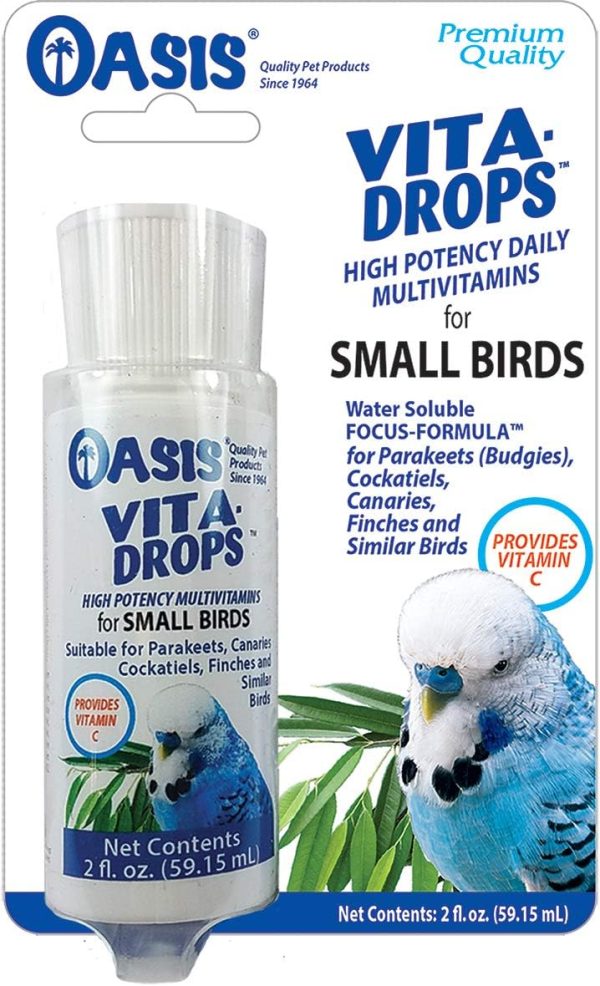 OASIS #80257 Vita Drops for Small Birds, 2- ounce liquid multivitamin