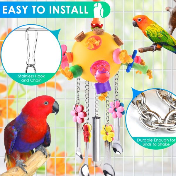 KATUMO Bird Toys Pull Spoons Colorful Acrylic Stick Toys Parrot Chew Toy for Amazon Parrot, African Grey, Conure, Caique, Quaker, Small Cockatoo, Mini Macaw, Eclectus and Similar Birds - Image 5