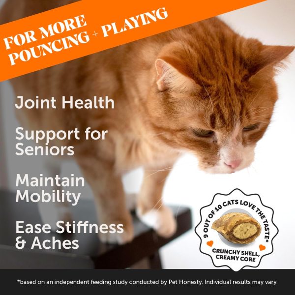 Pet Honesty Cat Hip & Joint Health Chews - Glucosamine for Cats, Cat Joint Support Supplement, Cat Health Supplies & Hip Support, Cat Vitamins for Indoor Cats & Outdoor Cats - Chicken (30-Day Supply) - Image 2