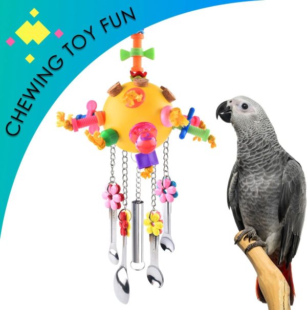 KATUMO Bird Toys Pull Spoons Colorful Acrylic Stick Toys Parrot Chew Toy for Amazon Parrot, African Grey, Conure, Caique, Quaker, Small Cockatoo, Mini Macaw, Eclectus and Similar Birds - Image 6