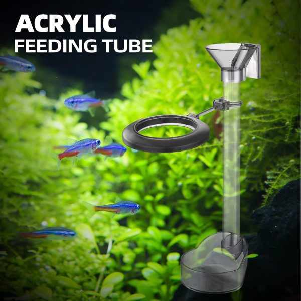 UPETTOOLS Shrimp Feeding Dish Set, Aquarium Fish Feeder Tube Kit Clear Durable Fish Shrimp Feeding Tube with Feeding Ring, Cleaning Brush for Fish Tank - Image 5