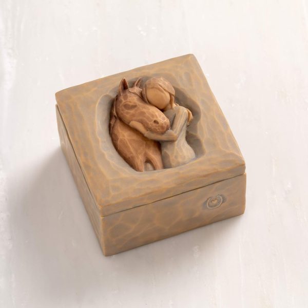 Willow Tree Quiet Strength, Always There for Me, Expresses Love for Horses with Message of Friendship and Caring, For Jewelry, Sculpted Hand-Painted Keepsake Box - Image 2