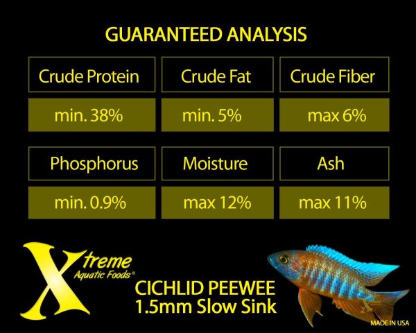 Xtreme Cichlid Peewee 1.5 mm Pellets - Proven Nutrition for Cichlids - Balanced Amino Acids, Boost Immune & Digestive Health, Color & Energy, Max Protein Freshwater Fish Food – USA Farm Grown (38oz) - Image 3