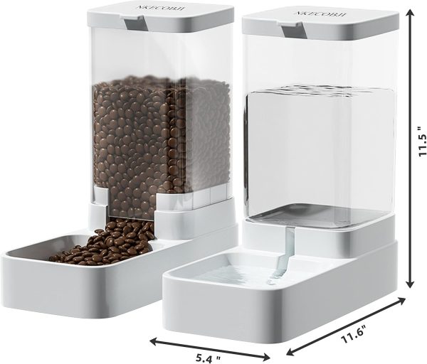 Gravity Pet Feeder and Water Dispenser Set, Automatic Dog Feeder and Dog Water Dispenser for Dogs Cats Pets Animals Large Capacity(3.8L) - Image 4